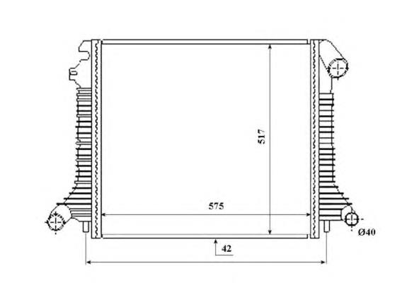 9735000803 Mercedes Radiador de esfriamento de motor