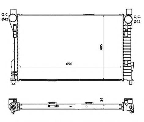 Radiador de esfriamento de motor 53854 NRF