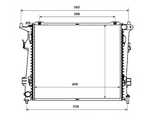 Radiador de esfriamento de motor ED253101H600 Hyundai/Kia