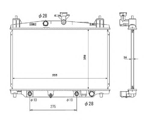 ZY8415200A Mazda Radiador de esfriamento de motor