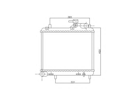 2531025810 Hyundai/Kia Radiador de esfriamento de motor