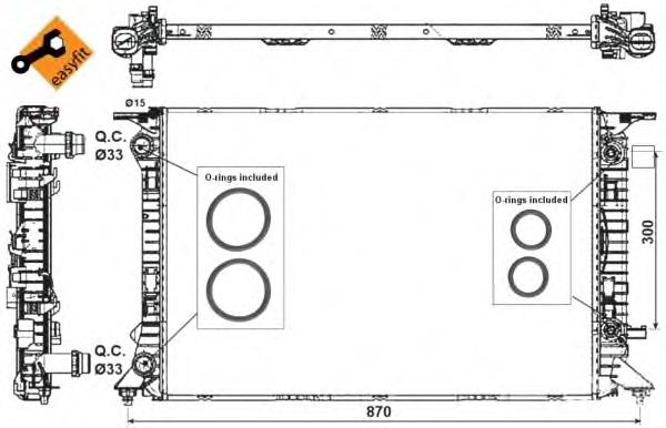 Radiador de esfriamento de motor NRF 53718