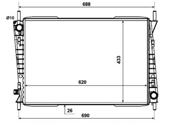 Radiador de esfriamento de motor 53782 NRF