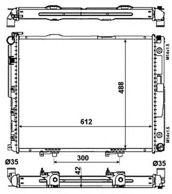 Radiador de esfriamento de motor A1245001402 Mercedes