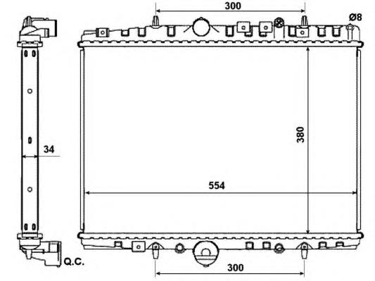 Radiador de esfriamento de motor NRF 53787