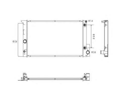 Compre 164002250 Toyota Radiador de esfriamento de motor
