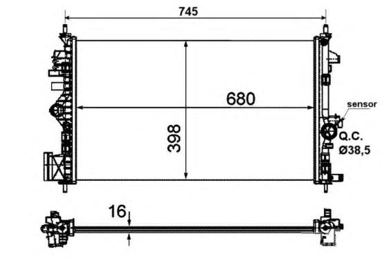 Radiador de esfriamento de motor Opel 13241726 preço, a partir de 113,73 USD