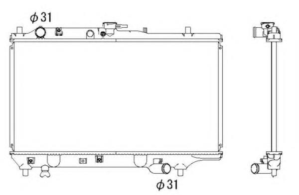 53322 NRF Radiador de esfriamento de motor