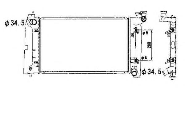 Radiador de esfriamento de motor 164000D250 Toyota