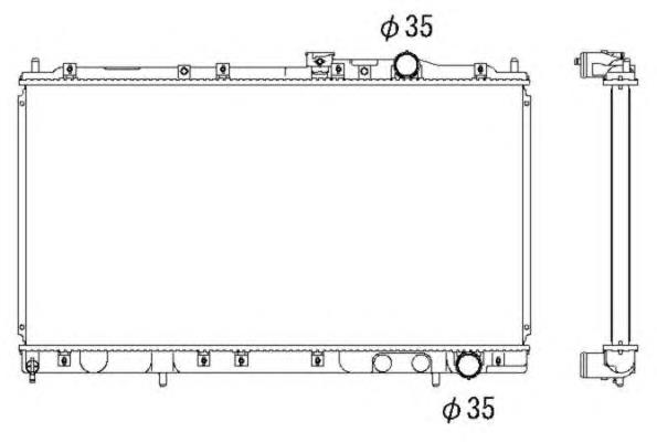 Radiador de esfriamento de motor Mitsubishi Galant VII E5A, E7A, E8A