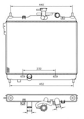 53360 NRF Radiador de esfriamento de motor