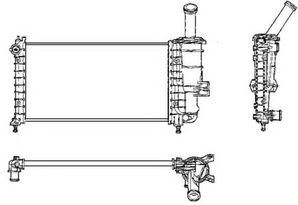 Radiador de esfriamento de motor 46788046 Fiat/Alfa/Lancia