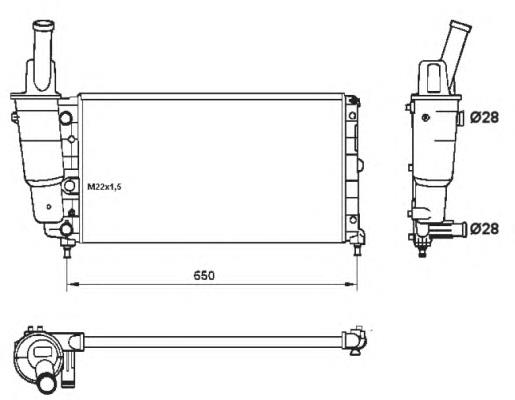 Radiador de esfriamento de motor 53225 NRF