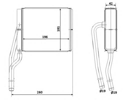 Radiador de forno (de aquecedor) Ford HC30