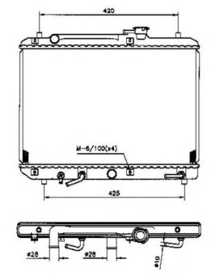  Radiador de esfriamento de motor Suzuki Baleno sedan (EG) (1995 - 2002) 