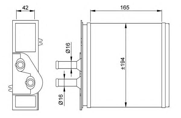 Radiador de forno (de aquecedor) NRF 53204