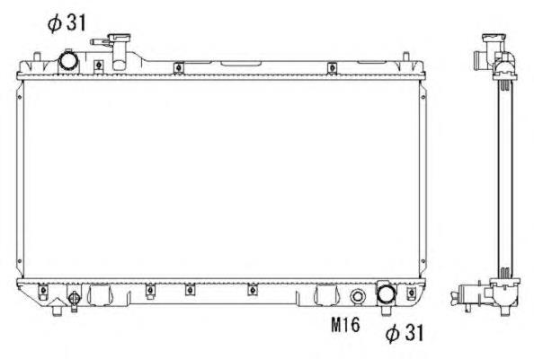 Radiador de esfriamento de motor Toyota 164007A111