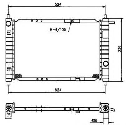 Radiador de esfriamento de motor 53250 NRF