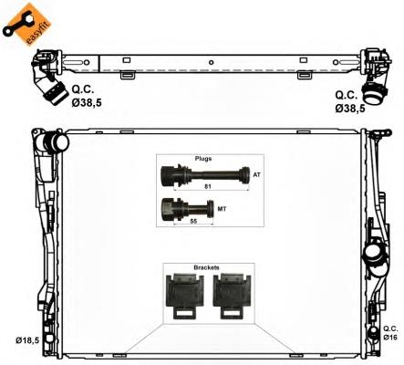 53474 NRF Radiador de esfriamento de motor