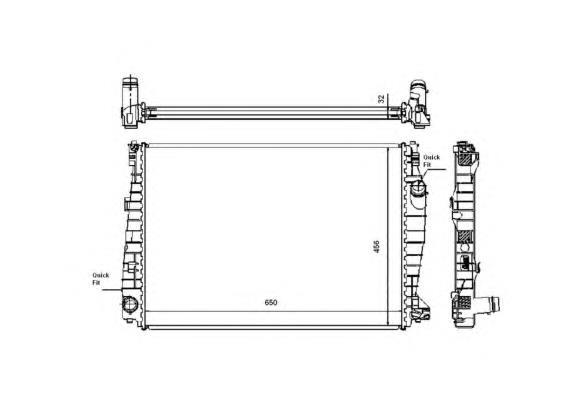 71740292 Fiat/Alfa/Lancia Radiador de esfriamento de motor