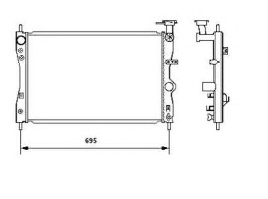 A4545001503 Mercedes Radiador de esfriamento de motor