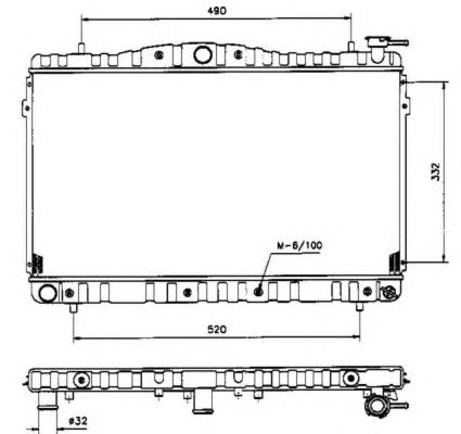 Radiador de esfriamento de motor 53504 NRF