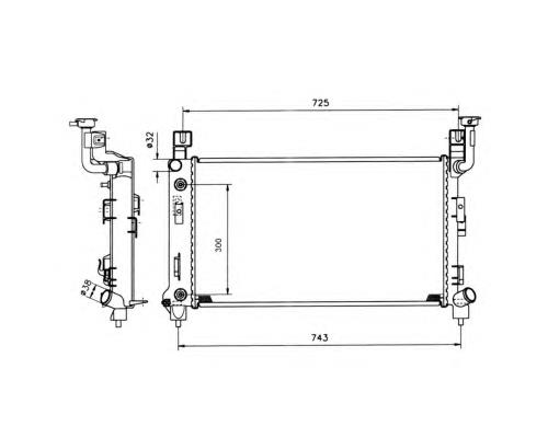 Radiador de esfriamento de motor 60996A Nissens