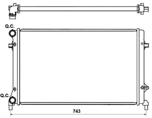 53404 NRF Radiador de esfriamento de motor