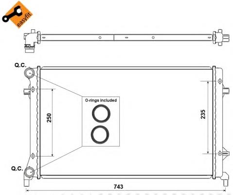 Radiador de esfriamento de motor NRF 53405