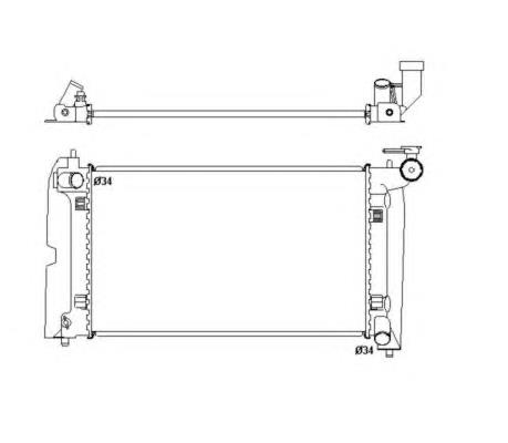 Radiador de esfriamento de motor 16410YZZ08 Toyota