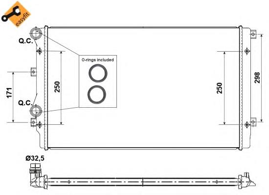 53406 NRF Radiador de esfriamento de motor