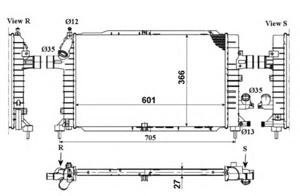 63112A Nissens Radiador de esfriamento de motor