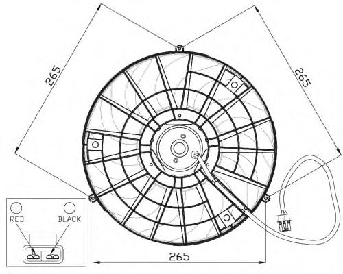 Compre 47483 NRF Ventilador elétrico de aparelho de ar condicionado montado (motor + roda de aletas)