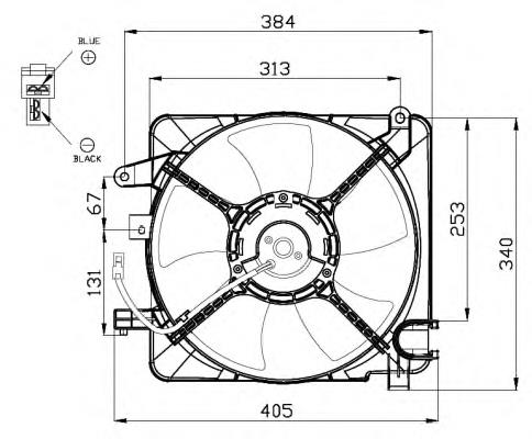Difusor do radiador de esfriamento, montado com motor e roda de aletas General Motors 96395500 preço, a partir de 66,40 USD