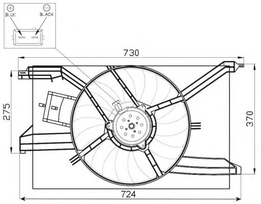 Compre 47458 NRF Ventilador elétrico de esfriamento montado (motor + roda de aletas)