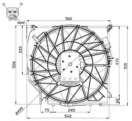 Difusor do radiador de esfriamento, montado com motor e roda de aletas Denso DER05008 preço, a partir de 475,44 USD
