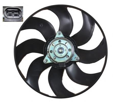 Compre 47666 NRF Ventilador elétrico de esfriamento montado (motor + roda de aletas)