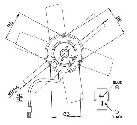 Compre 47657 NRF Ventilador elétrico de esfriamento montado (motor + roda de aletas)