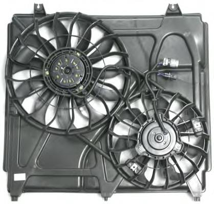 Difusor do radiador de esfriamento, montado com motor e roda de aletas NRF 47549
