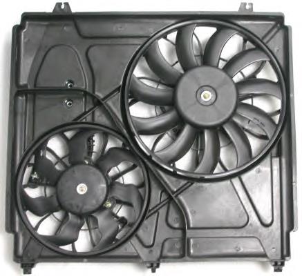 47549 NRF Difusor do radiador de esfriamento, montado com motor e roda de aletas