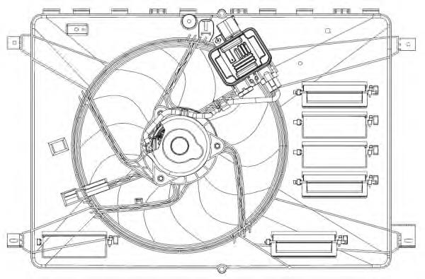 Difusor do radiador de esfriamento, montado com motor e roda de aletas Land Rover LR002660 preço, a partir de 68,85 USD