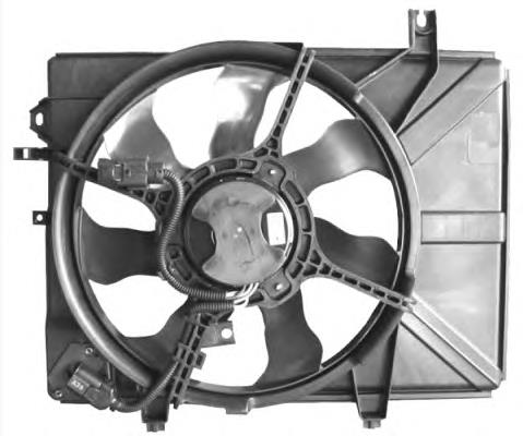 47606 NRF Difusor do radiador de esfriamento, montado com motor e roda de aletas