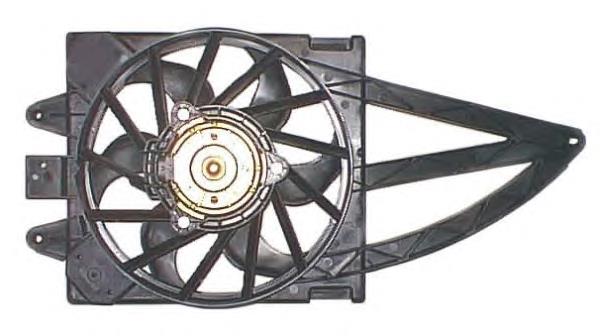 51732070 Fiat/Alfa/Lancia Difusor do radiador de esfriamento, montado com motor e roda de aletas
