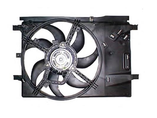 Compre E5480 Opel Difusor do radiador de esfriamento, montado com motor e roda de aletas