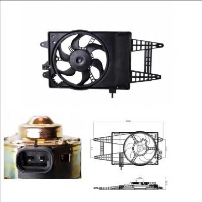 Compre 47243 NRF Difusor do radiador de esfriamento, montado com motor e roda de aletas