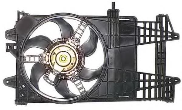 47245 NRF Difusor do radiador de esfriamento, montado com motor e roda de aletas
