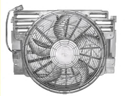 Compre 64546921940 BMW Difusor do radiador de aparelho de ar condicionado, montado com roda de aletas e o motor