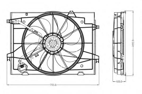 Difusor do radiador de esfriamento, montado com motor e roda de aletas Hyundai/Kia 253801F252A preço, a partir de 100,58 USD