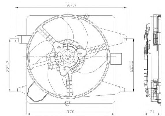 Difusor do radiador de esfriamento, montado com motor e roda de aletas NRF 47259 preço, a partir de 74,62 USD