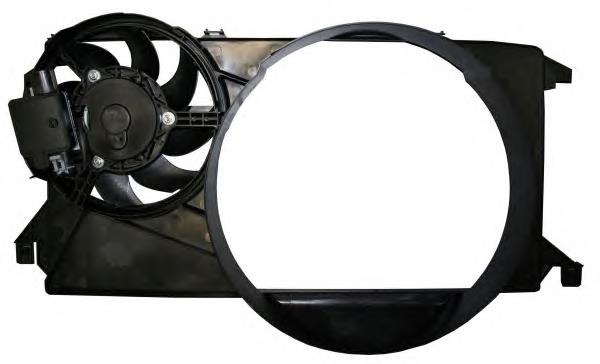 6C118C607CG Ford Difusor do radiador de esfriamento, montado com motor e roda de aletas